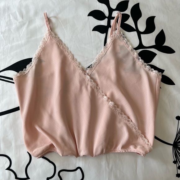 Tops - Pink Lace Cami Top